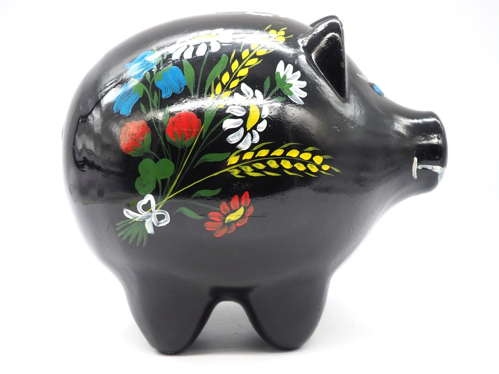 Large Vintage Swedish Piggy Bank, 1940s - 3