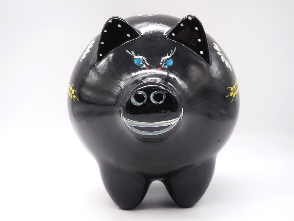 Large Vintage Swedish Piggy Bank, 1940s - 5