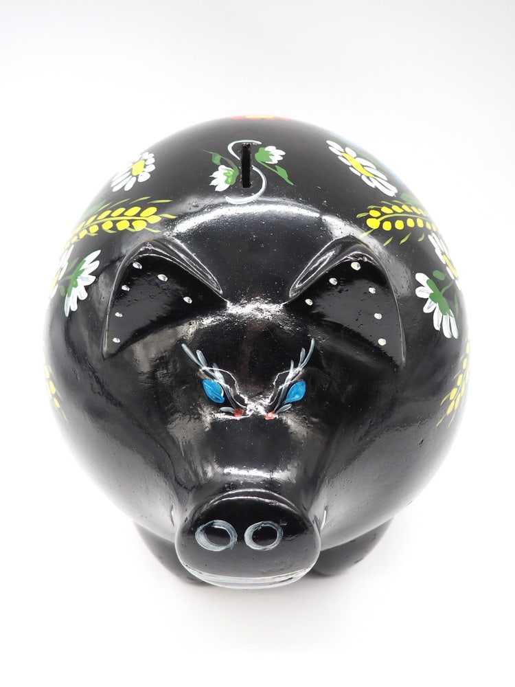 Large Vintage Swedish Piggy Bank, 1940s - 7