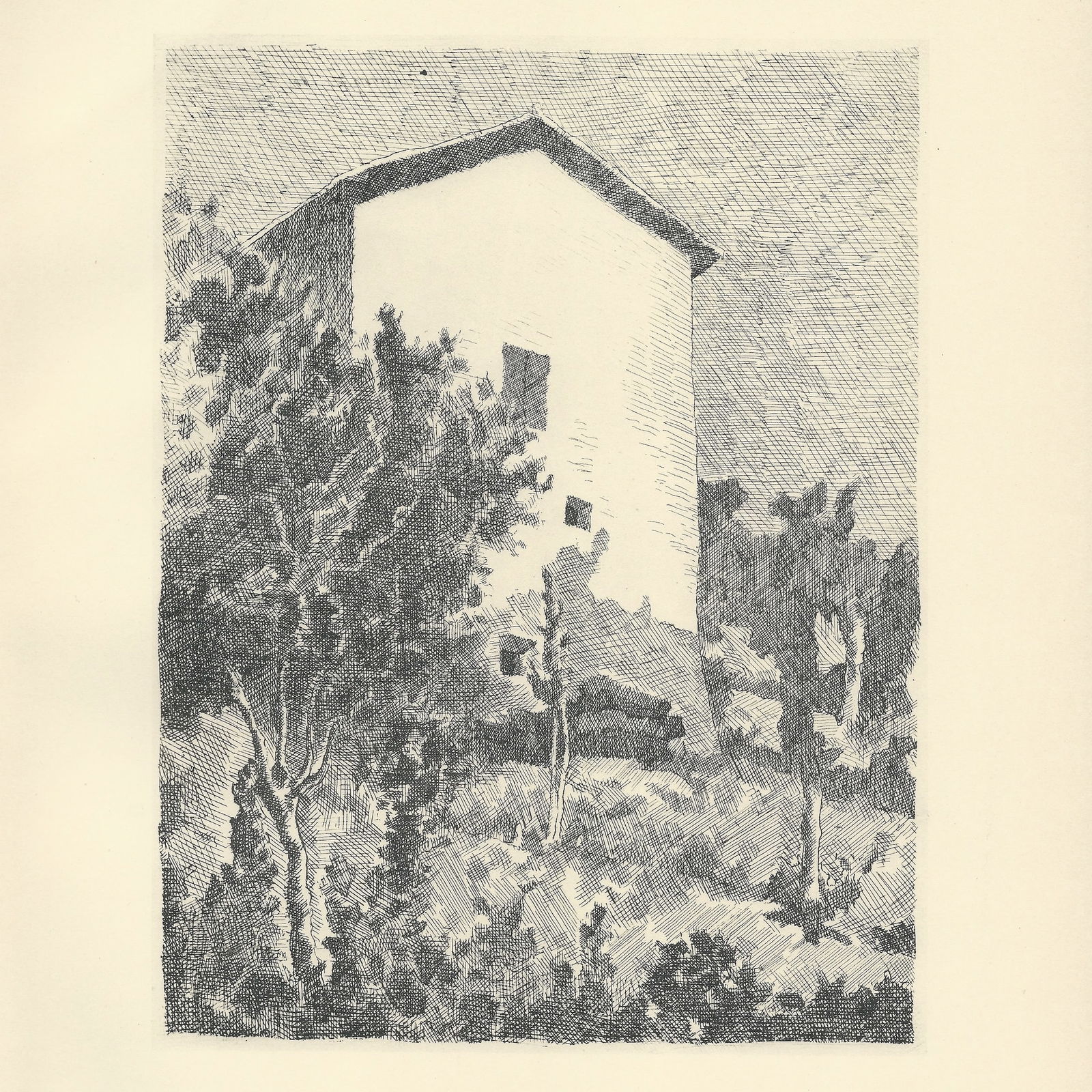 Giorgio Morandi, Landscape, House in Grizzana, 1957 - 2