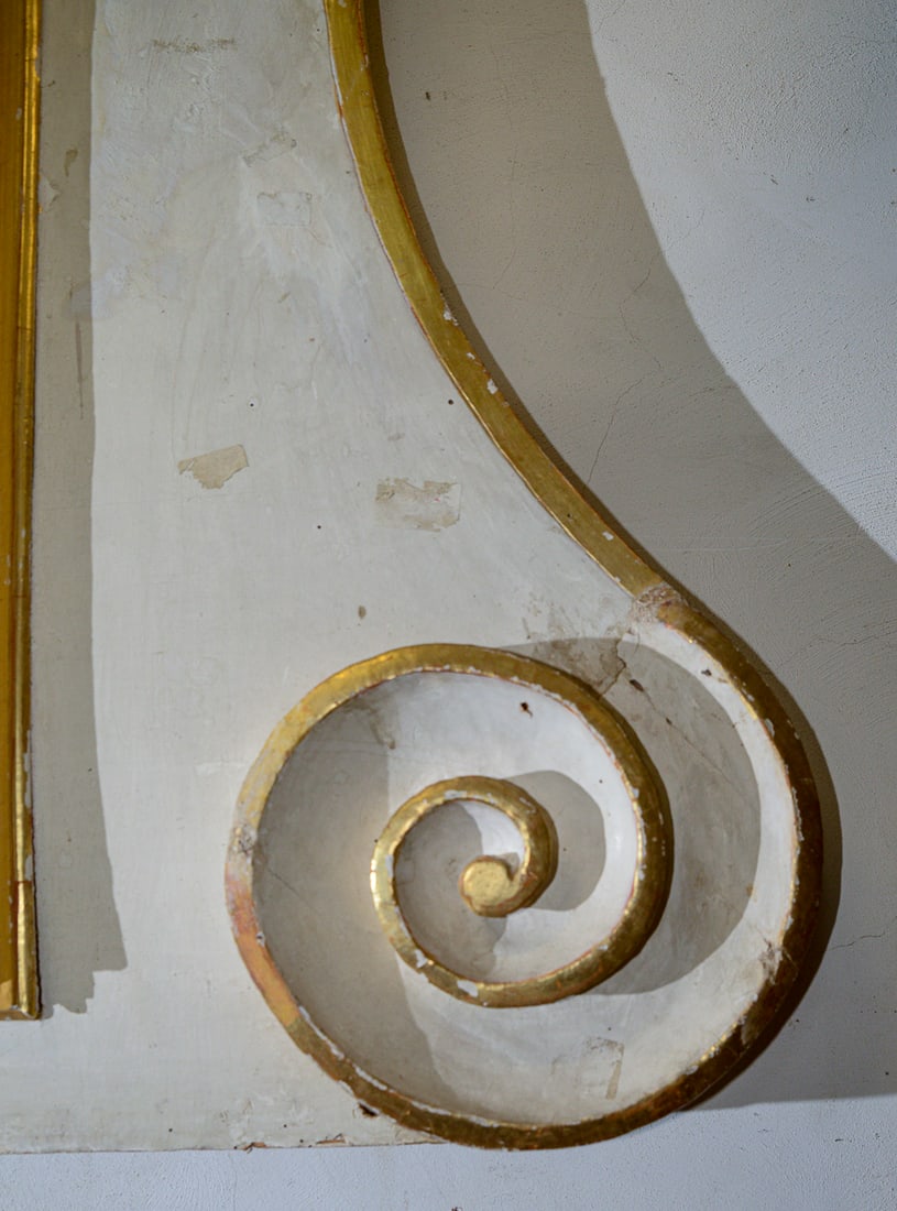 Fireplace Mirror in White Lacquered Wood, Italy - 10