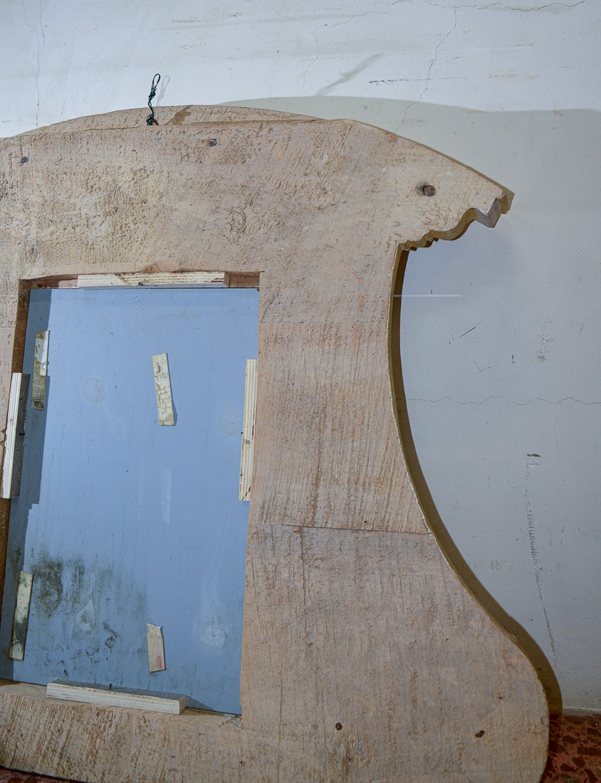 Fireplace Mirror in White Lacquered Wood, Italy - 8