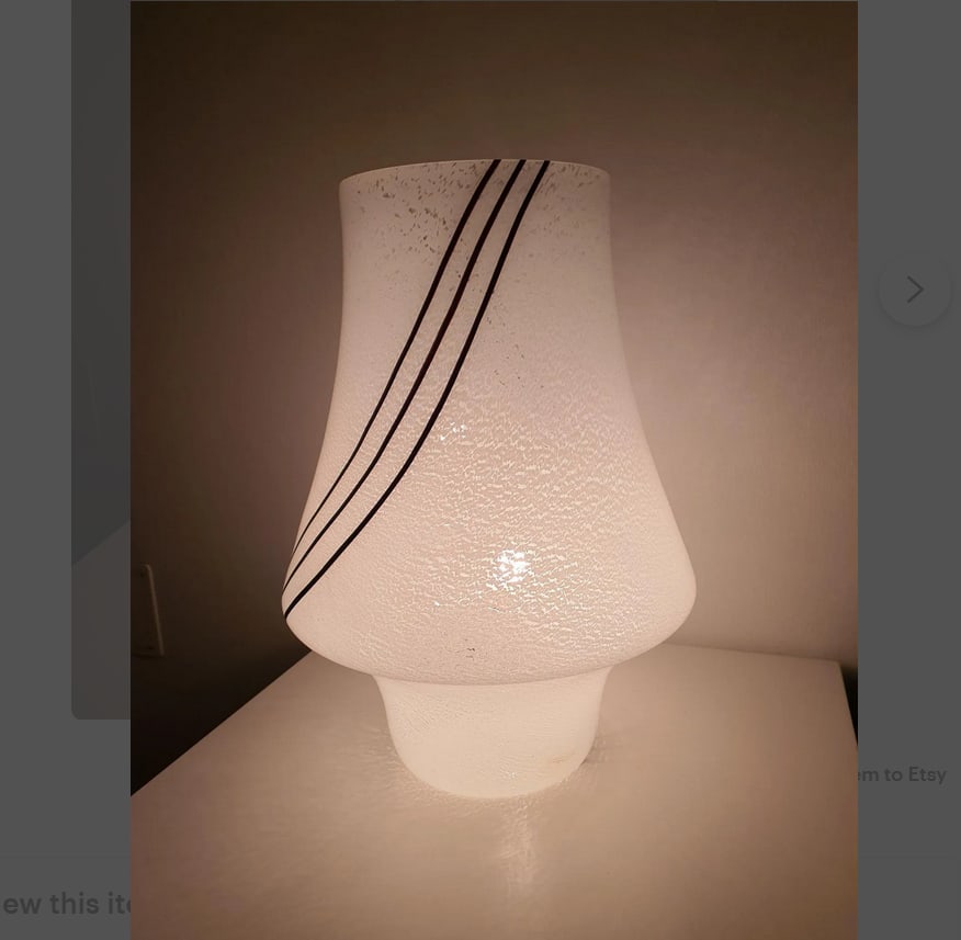 Murano Glass Table Lamp by Vistosi, Italy, 1950s - 7