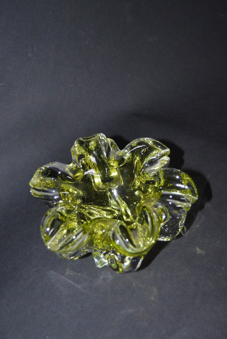 Large Murano Glass Floral Shell Ashtray, Italy, 1970s - 8