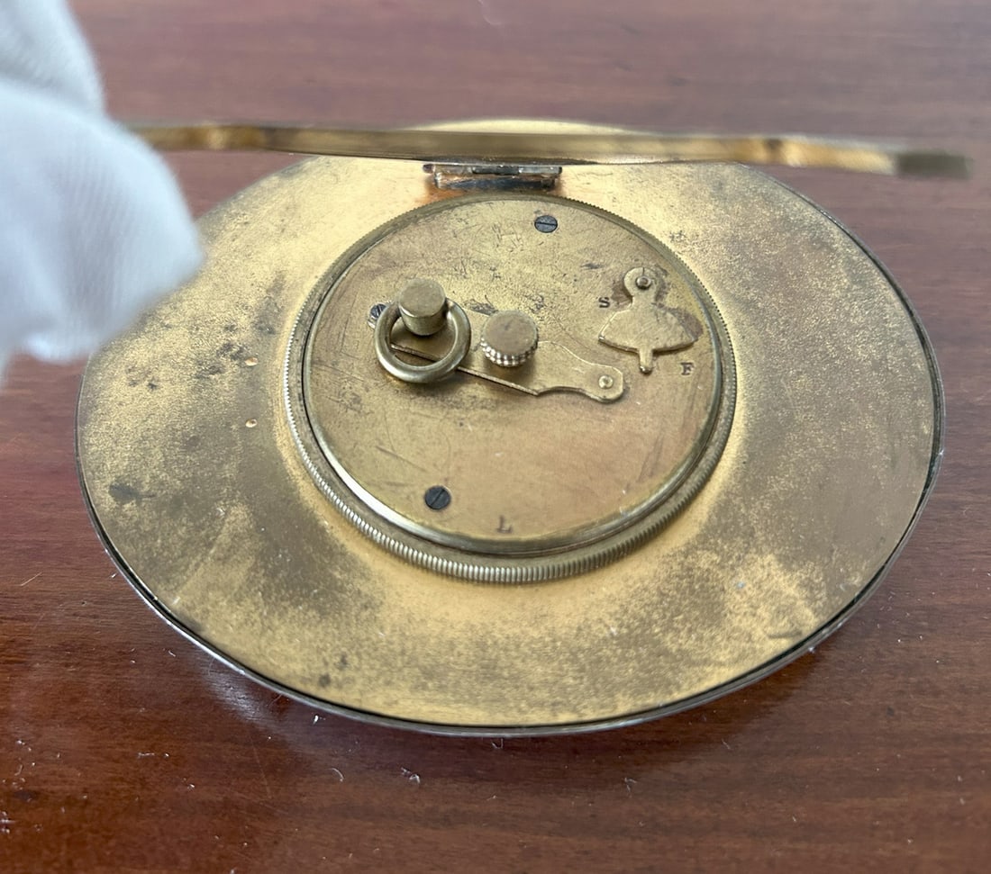 Art Deco Clock in Metal and Enamel, Esperia, 1930s - 9