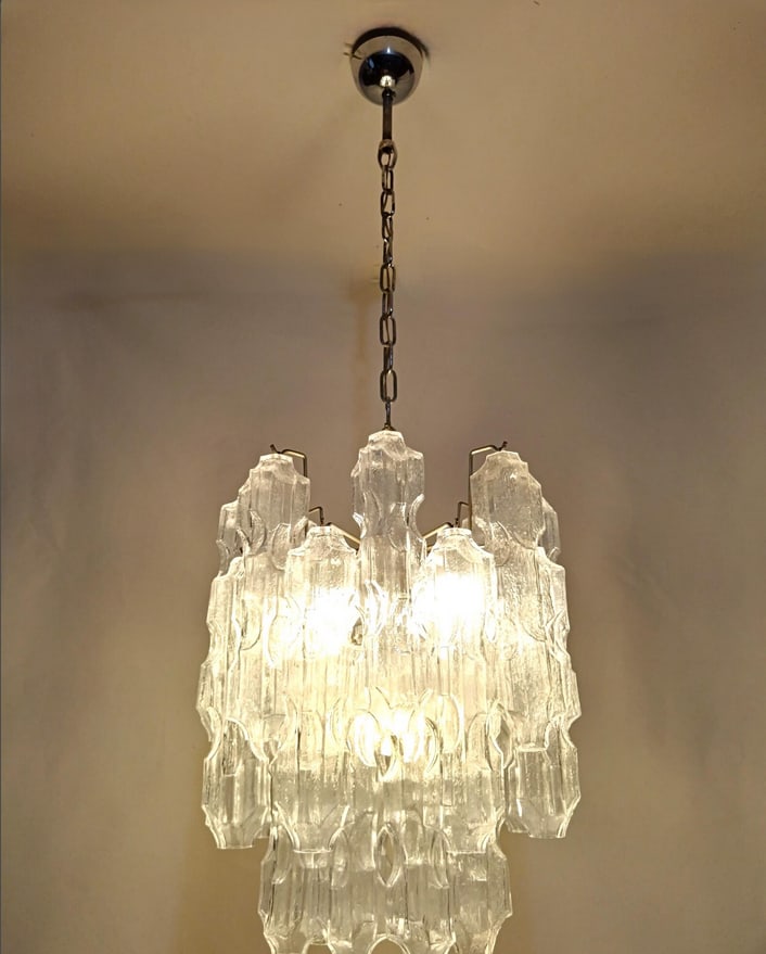 Murano Glass Chandelier from Venini, 1970s - 10