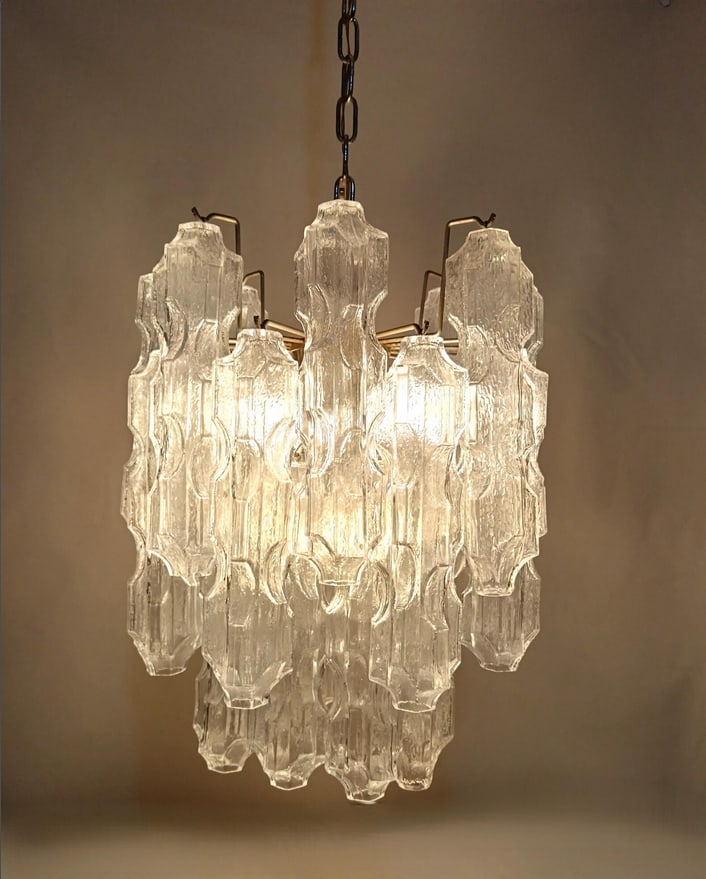 Murano Glass Chandelier from Venini, 1970s - 11