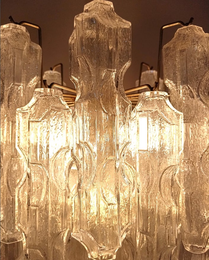 Murano Glass Chandelier from Venini, 1970s - 20