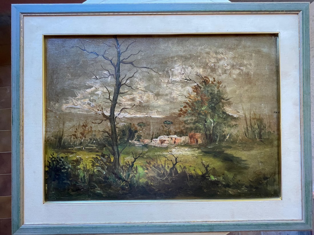 Fioresi, Emilian Countryside in the Rain, 1940s, Oil - 7