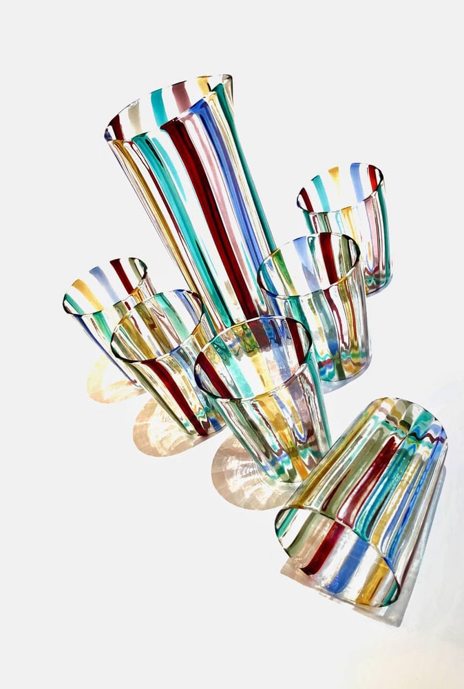 Glasses in the style of Gio Ponti, 2004, Set of 7 - 18