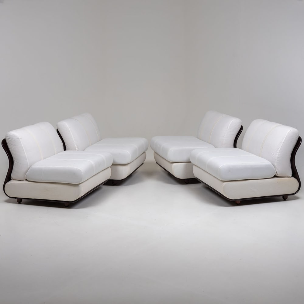 Lounge Chairs in the style of Mario Bellini, Set of 4 - 2