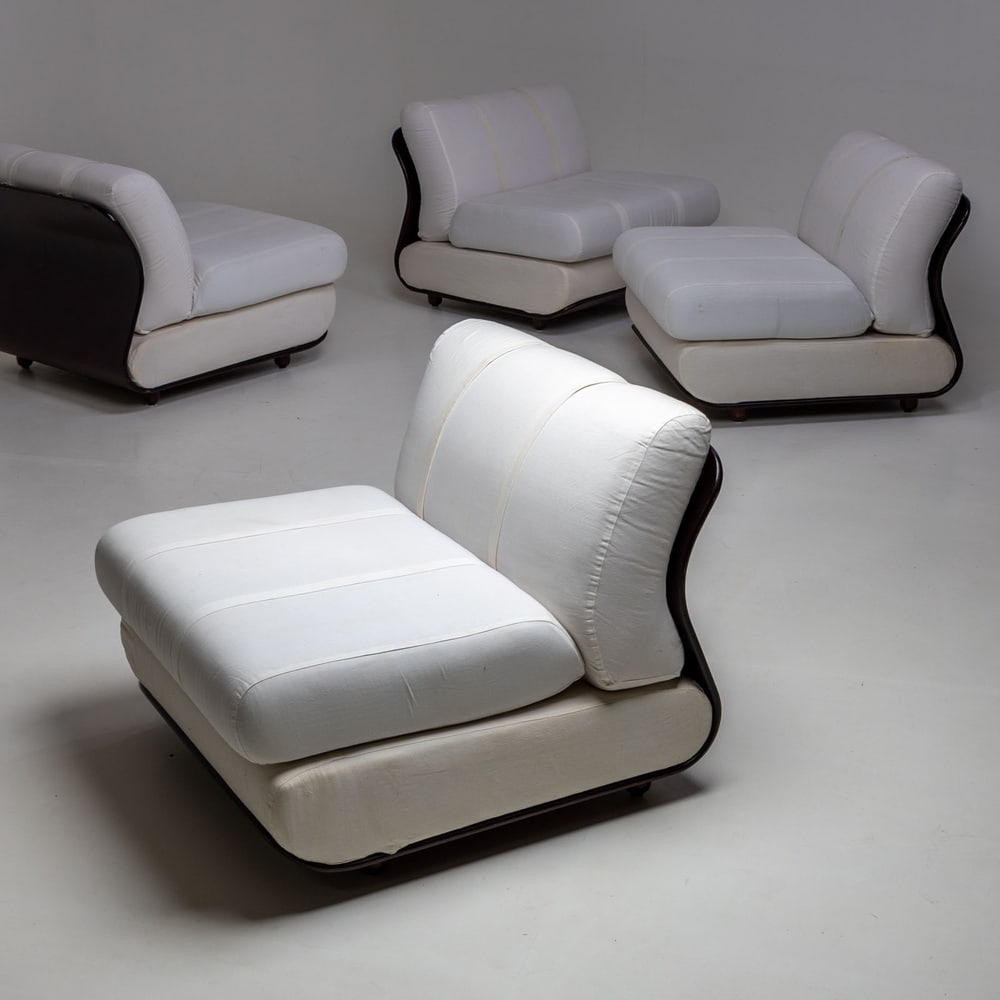 Lounge Chairs in the style of Mario Bellini, Set of 4 - 7