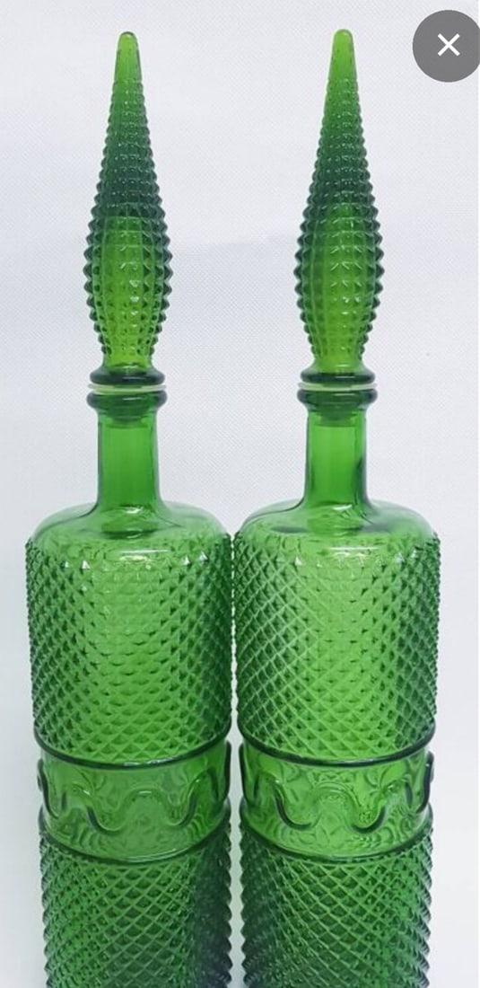 Mid-Century Italian Tall Carafes, Set of 2 - 6