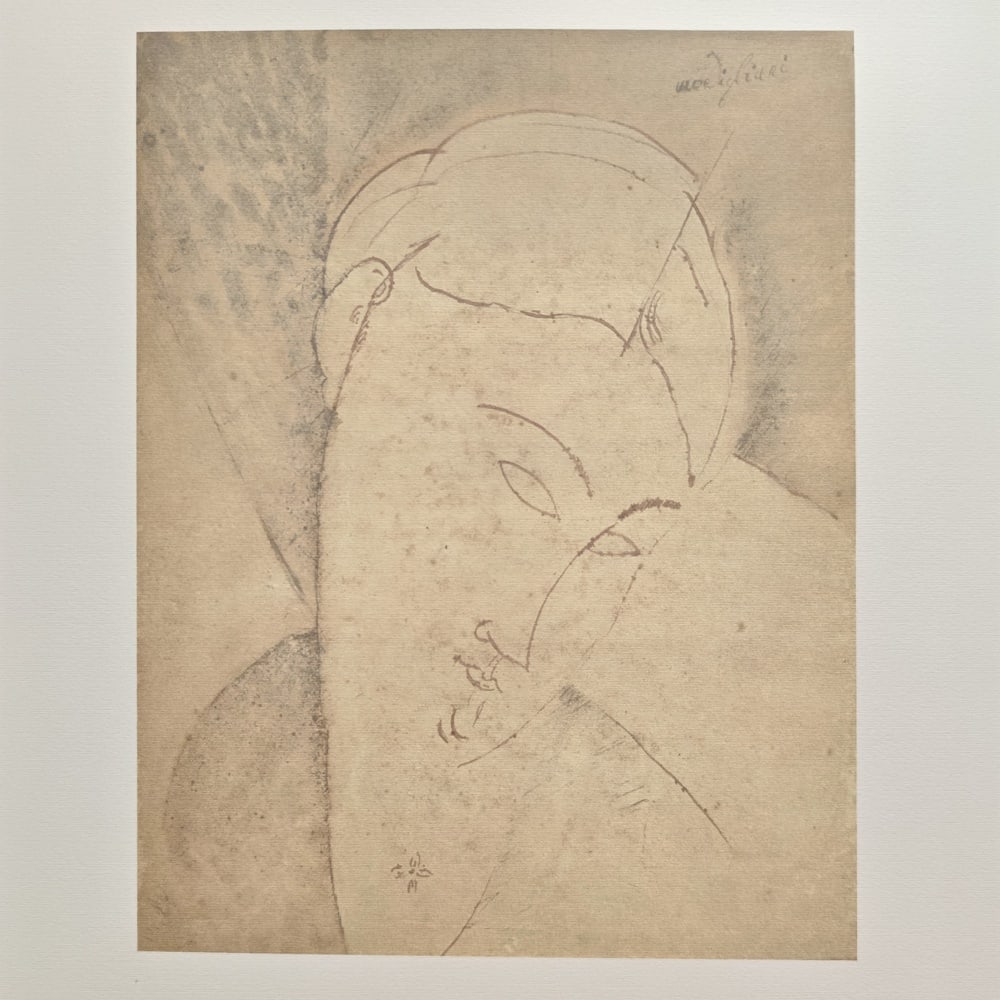 A. Modigliani, Portrait of a Woman with Pendant: Amedeo Modigliani (1884-1920)Ritratto di Donna con Ciondolo / Portrait of a Woman with PendantLithograph on paperPaper especially produced for this edition by Cartiera Milani, Fabriano, ItalyYear of