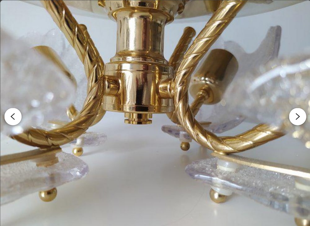 Murano Glass Ceiling Light by Barovier & Toso - 10