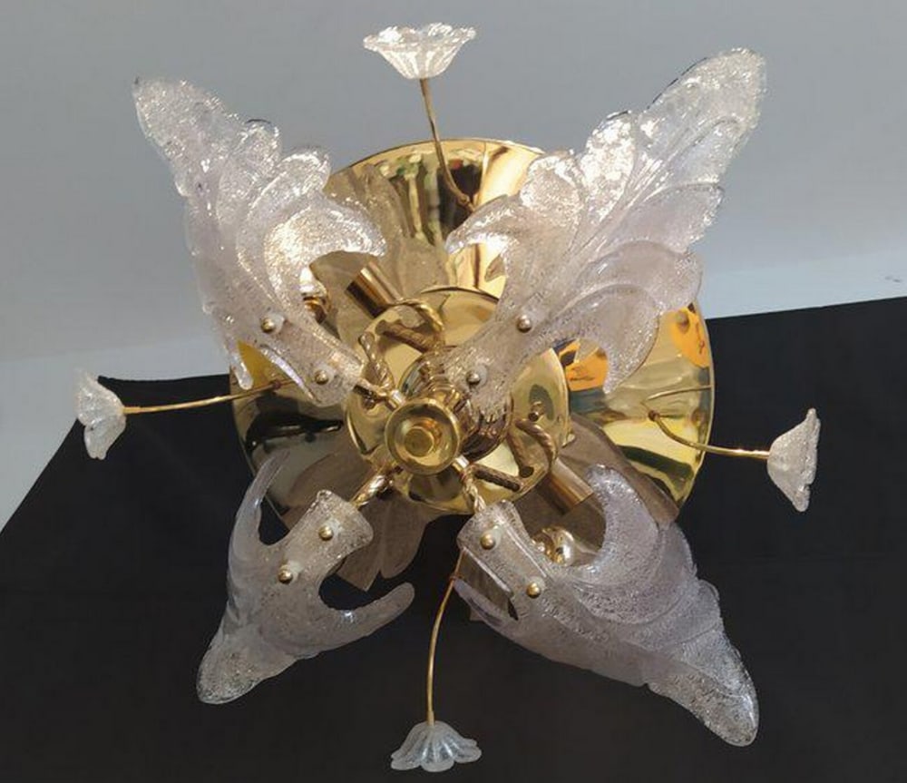 Murano Glass Ceiling Light by Barovier & Toso - 11