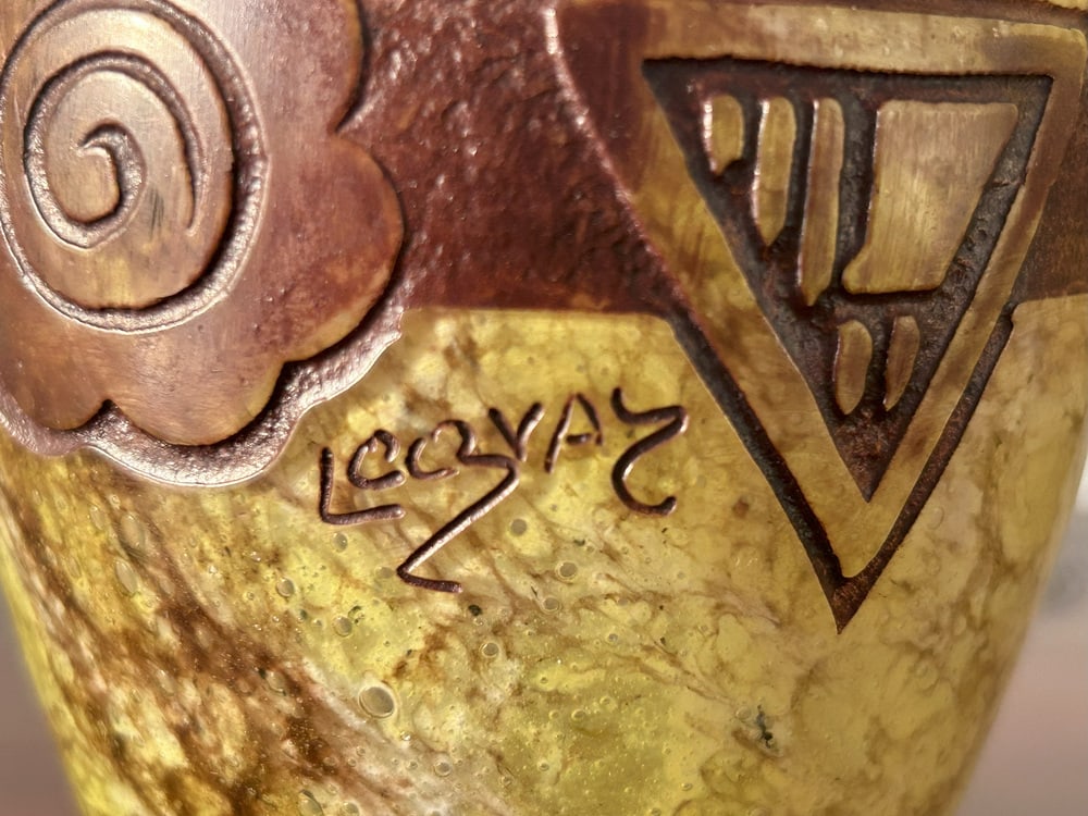 Art Deco Glass Vases by Legras, 1920s, Set of 2 - 7