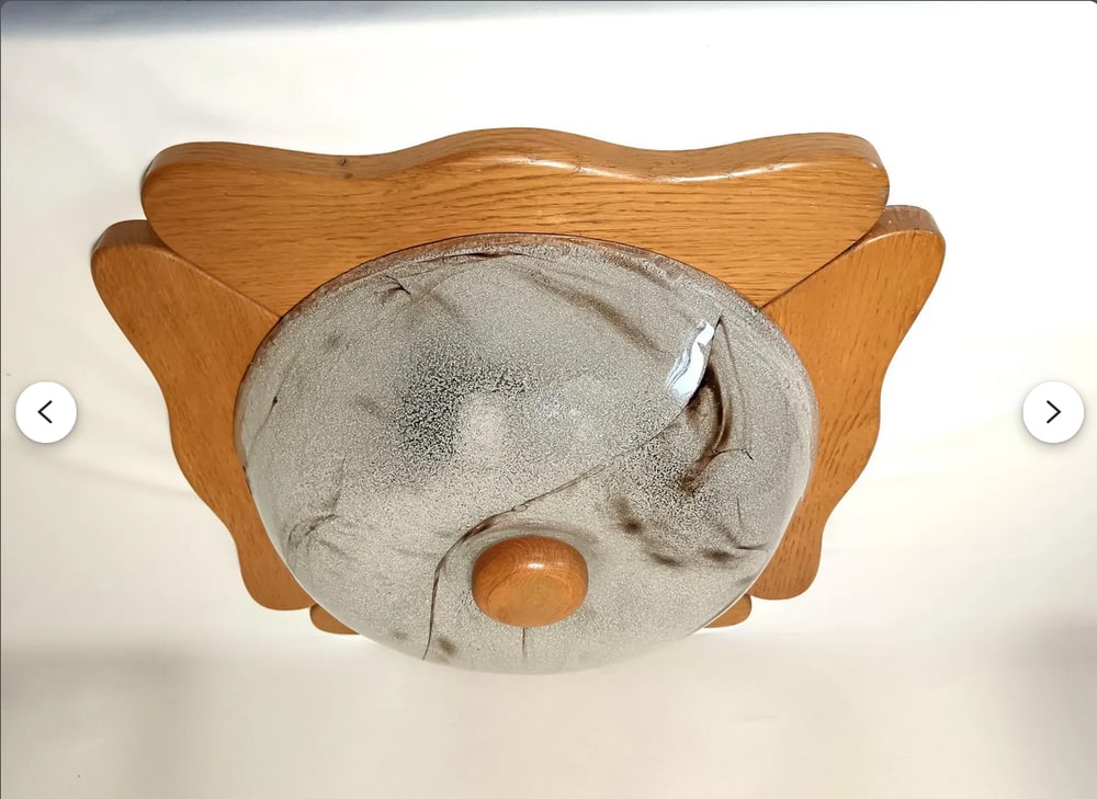 Flush Mount in Golden Oak from Barovier & Toso, 1980s - 11