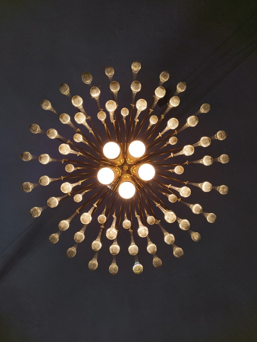 Murano Crystal Teardrop Waterfall Chandelier, 1970s - 4