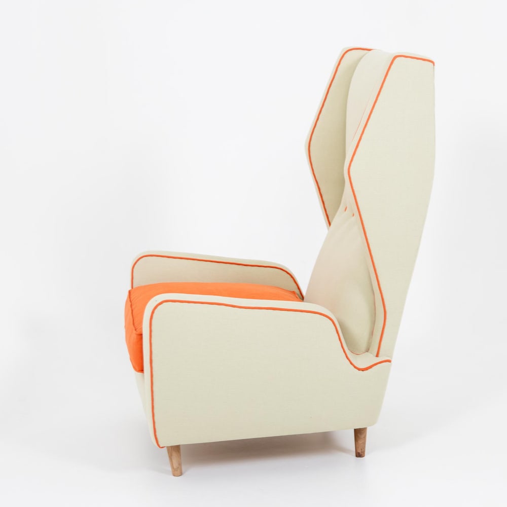 Wingback Lounge Chair attributed to Bega, Italy, 1950s - 2