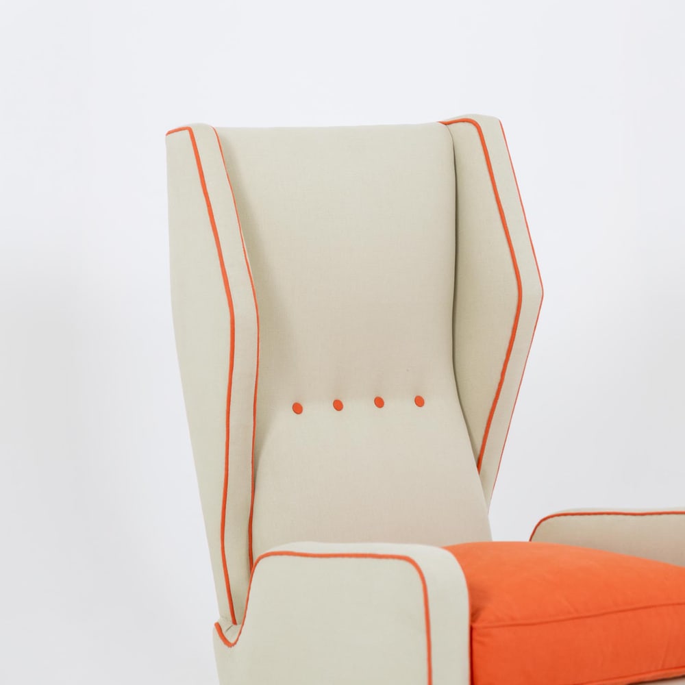 Wingback Lounge Chair attributed to Bega, Italy, 1950s - 5