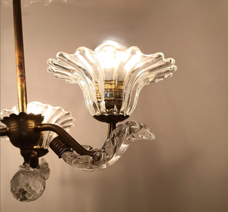 Cristallo Glass Ceiling Light from Barovier & Toso - 11