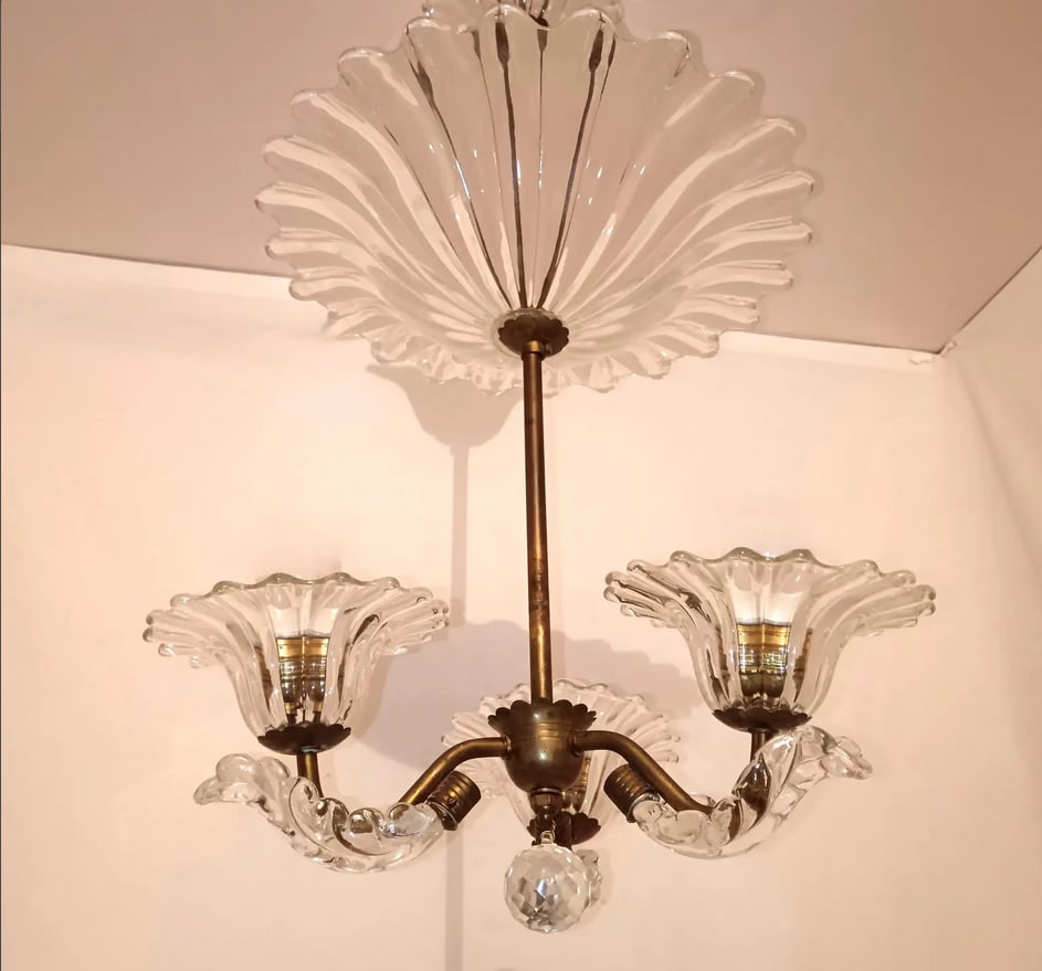 Cristallo Glass Ceiling Light from Barovier & Toso - 7