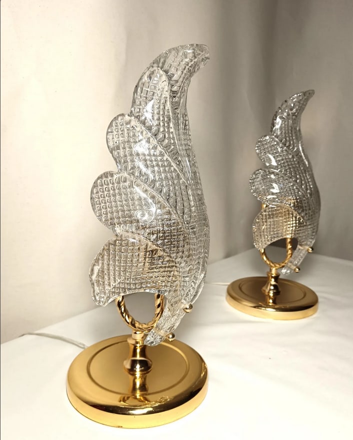 Brass Lamps in Murano Glass from Barovier, Set of 2 - 5