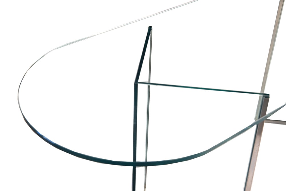 Vintage Glass Table attributed to Fontana Arte, 1973 - 7