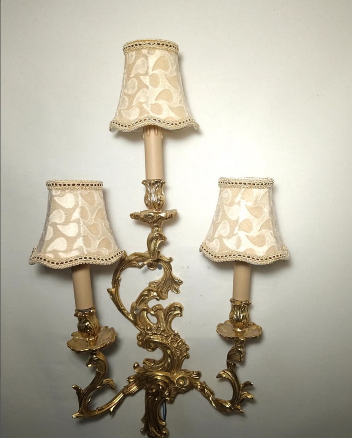 Large Vintage Wall Light in Brass from Zonca, 1990s - 6