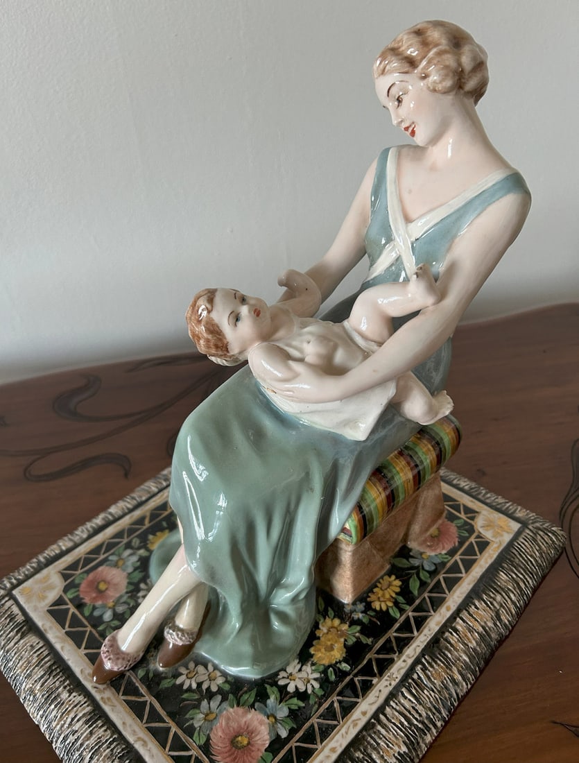 Maternity Statuette by Vincenzo Bertolotti, 1930s - 2
