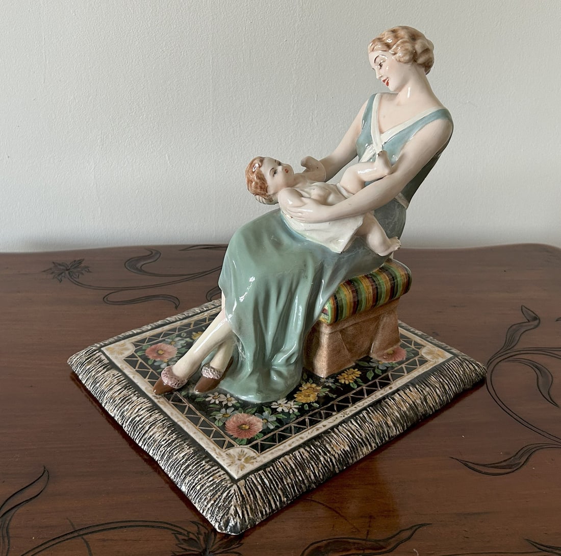 Maternity Statuette by Vincenzo Bertolotti, 1930s - 3