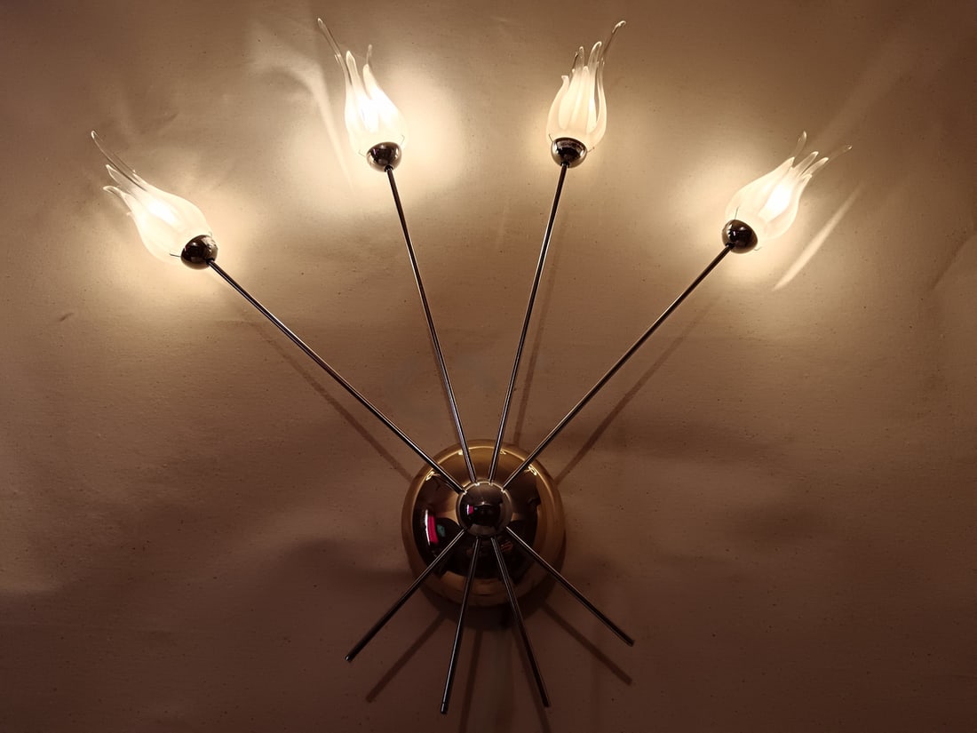 Glass Sconces by Aureliano Toso, 1970s, Set of 2 - 2