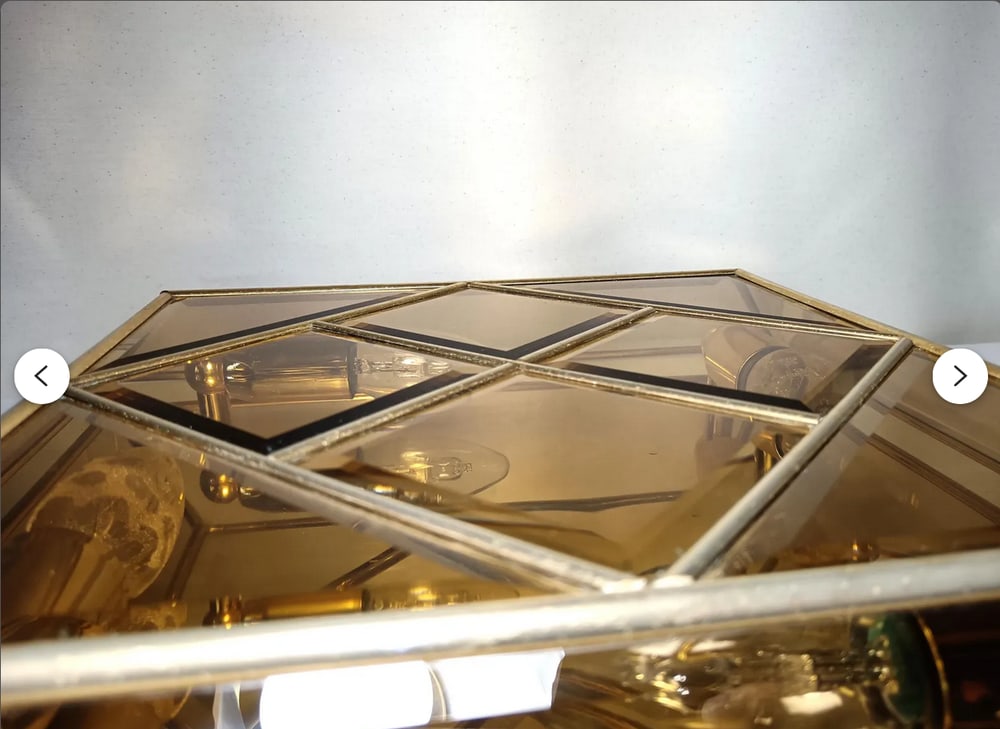 Modern Art Deco Murano Glass Ceiling Light, 1970s - 8