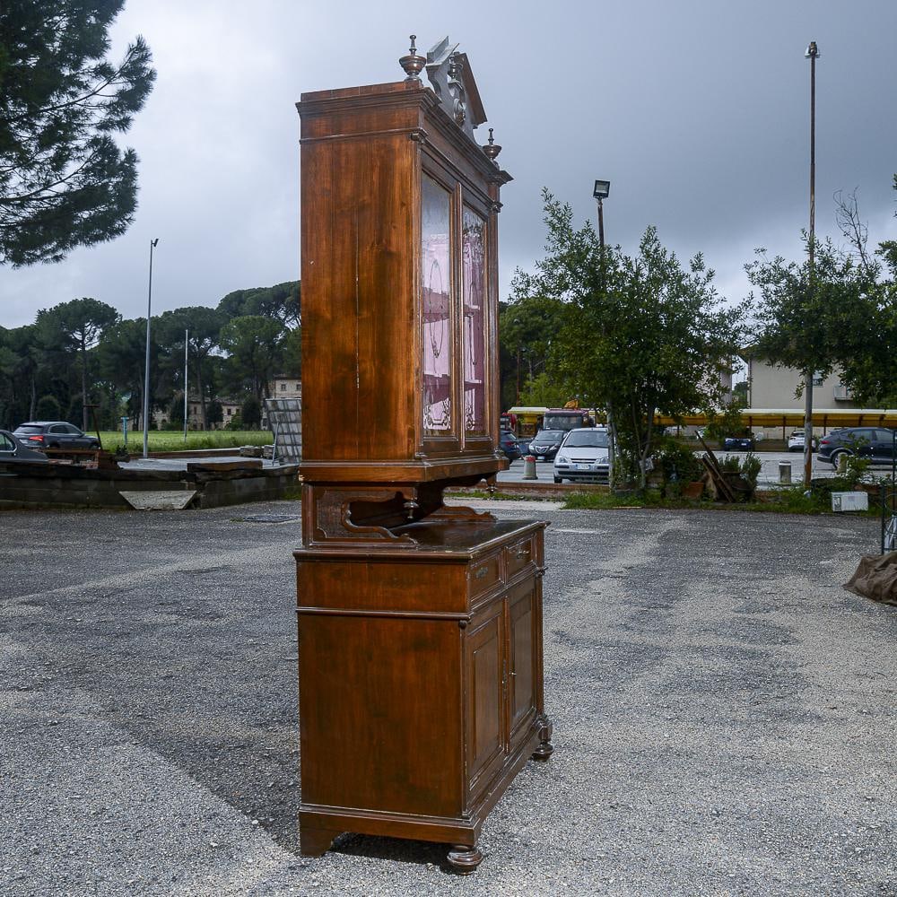 Two-Part Fir Credenza, Italy, Late 1800s - 5