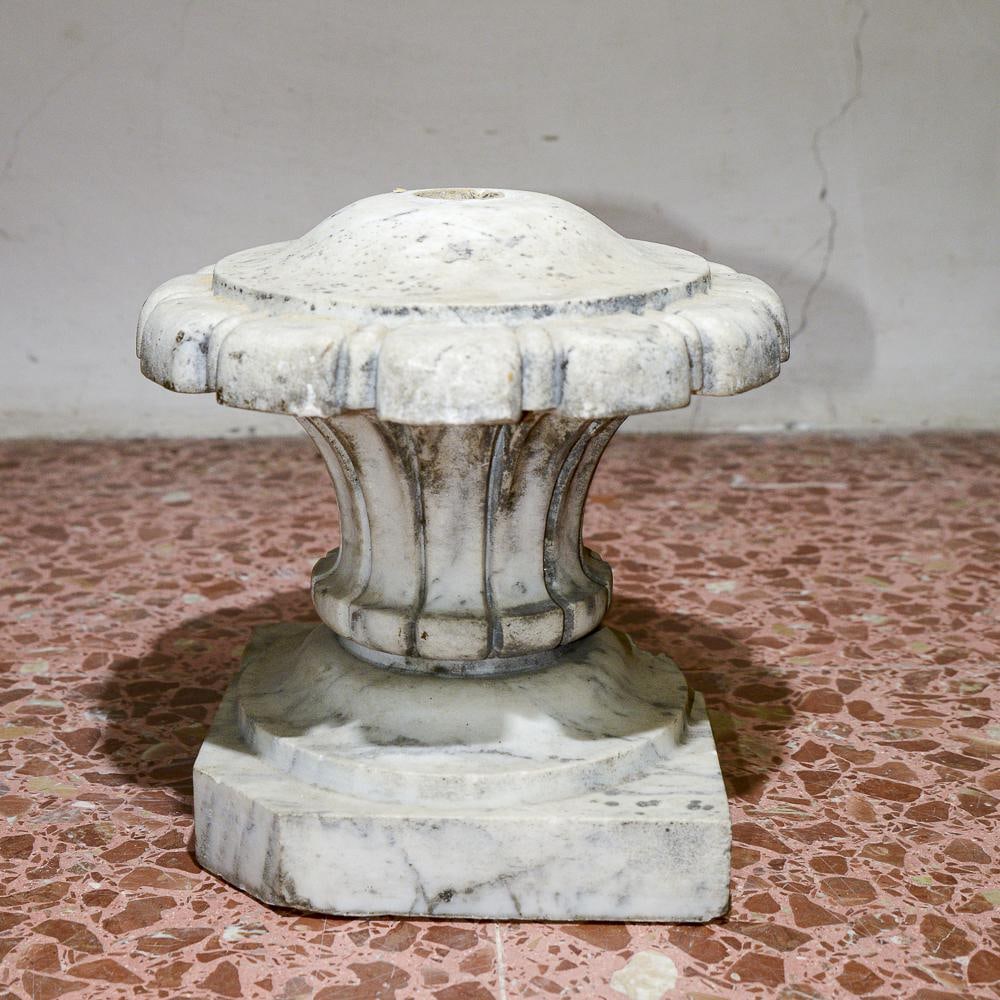 Flower-Shaped Floral Stone Capital, 1890s - 2