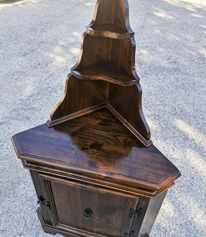 Fir Wood Corner Cupboard, Italy, 1960 - 4