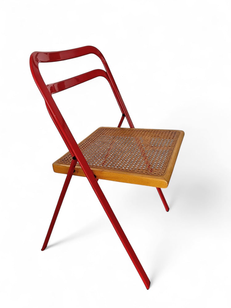 Folding Chair with Viennese Straw by Cattelan for Cidue - 4