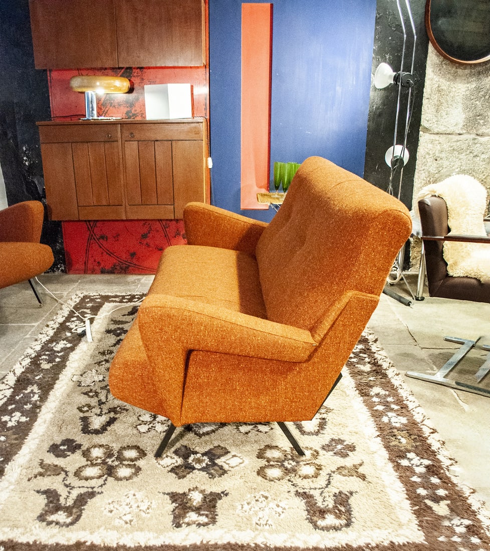 Vintage Italian Orange Sofa, 1950s - 2
