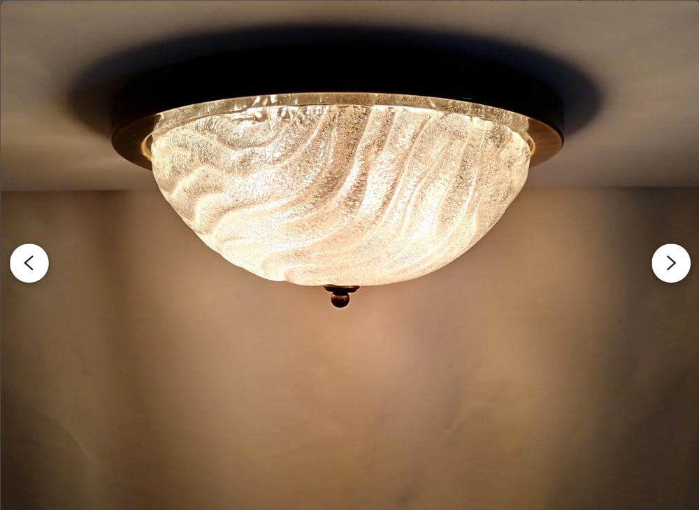 Ceiling Light in Murano Glass from Leuchten, 1980s - 4