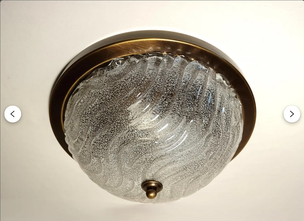 Ceiling Light in Murano Glass from Leuchten, 1980s - 7