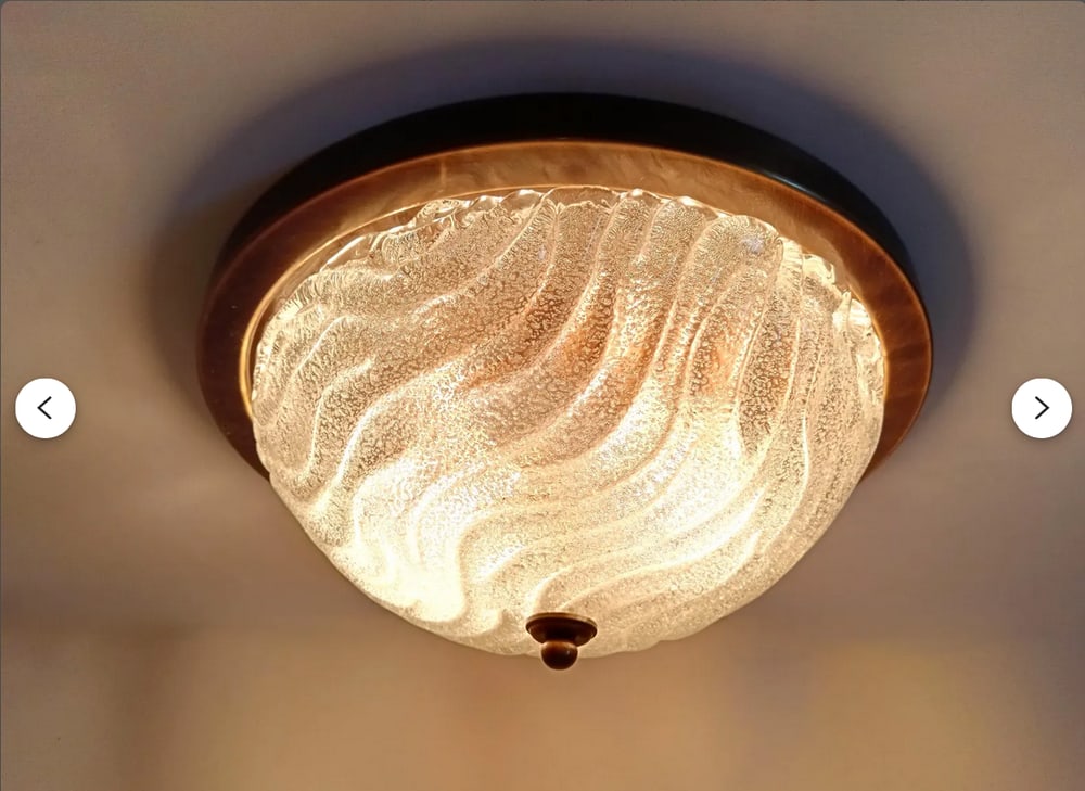 Ceiling Light in Murano Glass from Leuchten, 1980s - 9