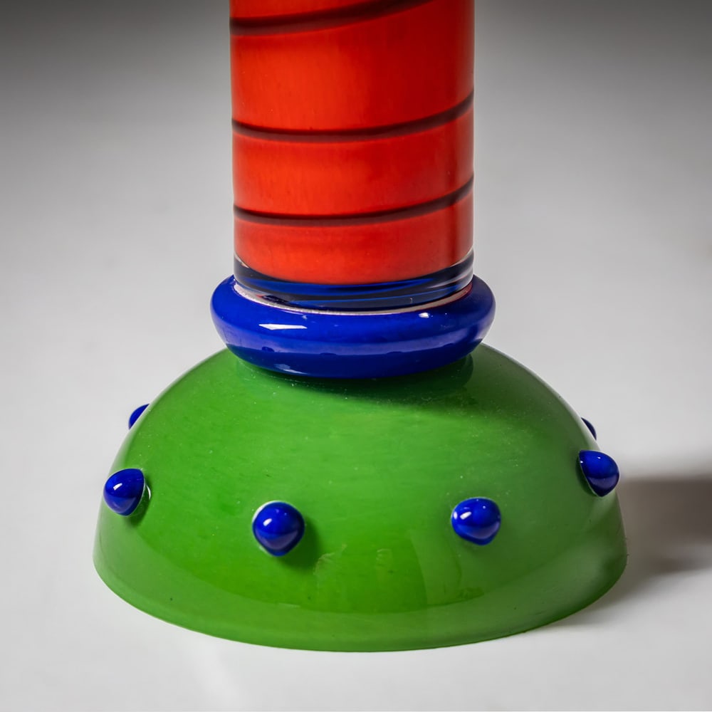 B.A.G. Orange and Green Vase from Barovier & Toso - 4