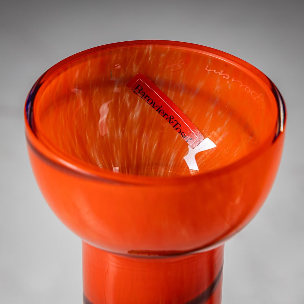 B.A.G. Orange and Green Vase from Barovier & Toso - 6