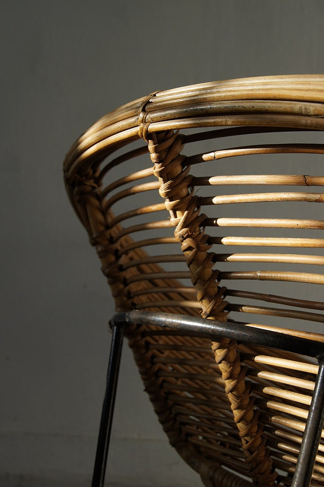 Vintage Wicker Side Chair - 7