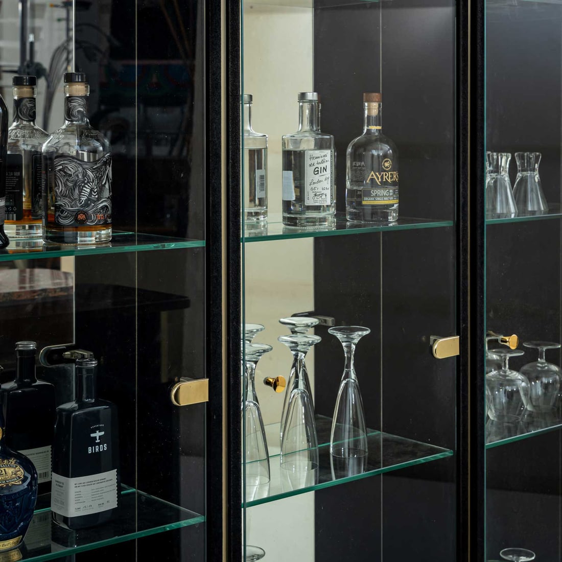 Hollywood Regency Bar with Counter, 1970s, Set of 4 - 15