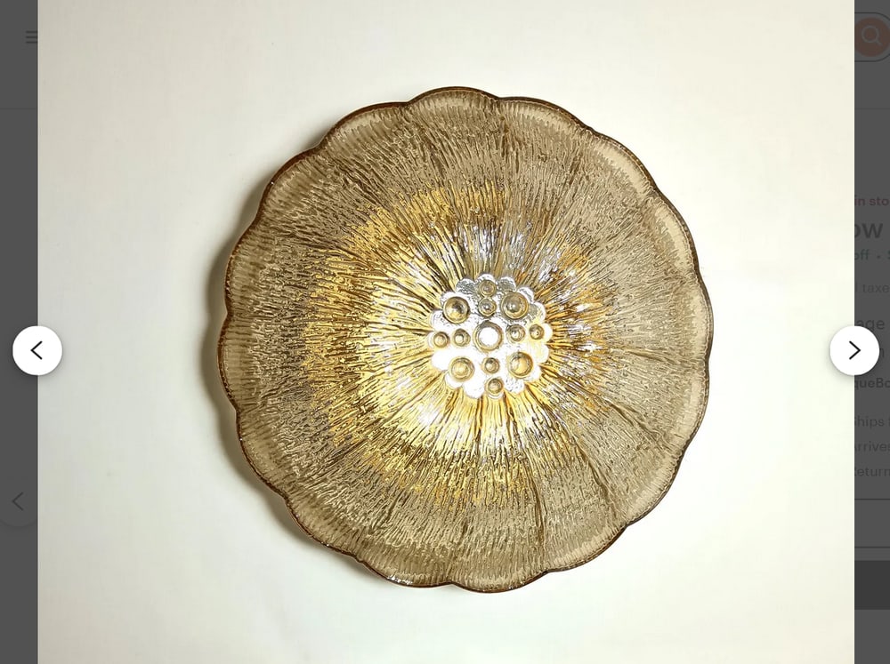 Vintage Amber Glass Ceiling Lights, Set of 2 - 9