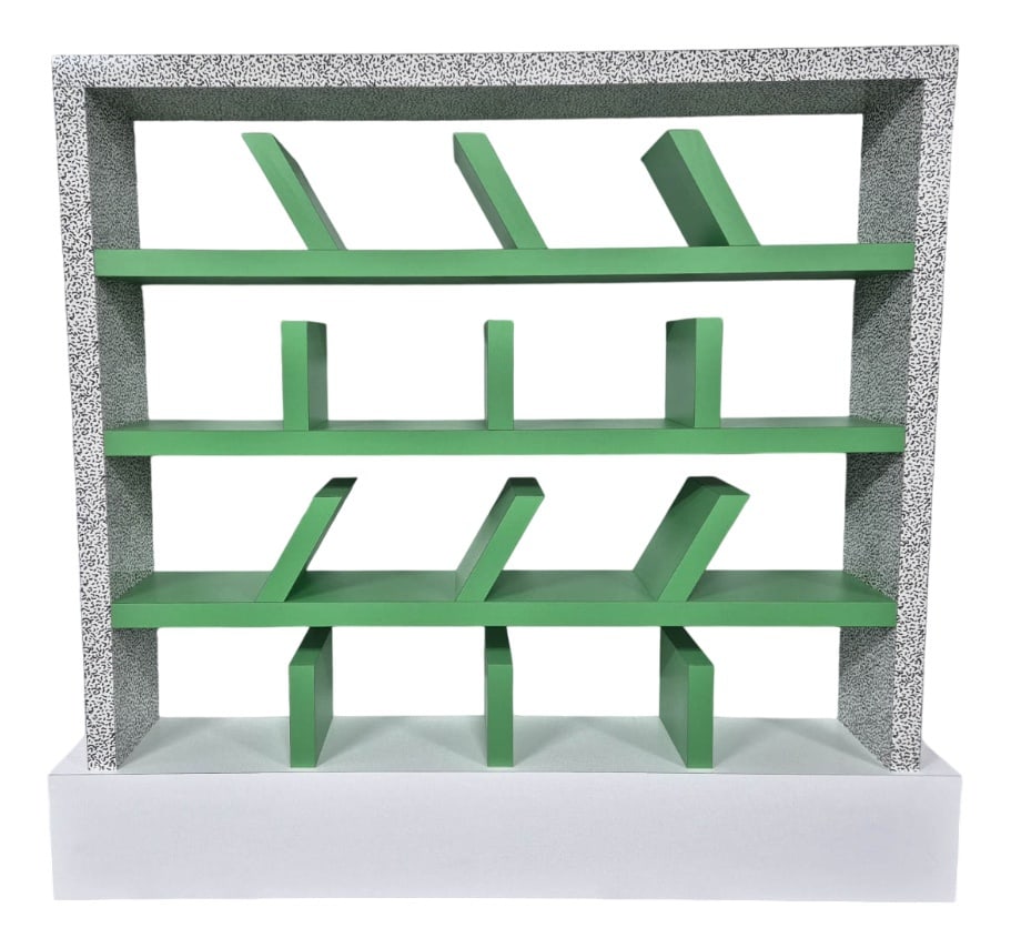Suvretta Bookcase by E. Sottsass for Memphis Milan: Suvretta Bookcase by Ettore Sottsass for Memphis Milan, 1981General in excellent condition. Only small, minor scratches or laminate losses are possible, mostly hardly visible. Weight 160kg. Country