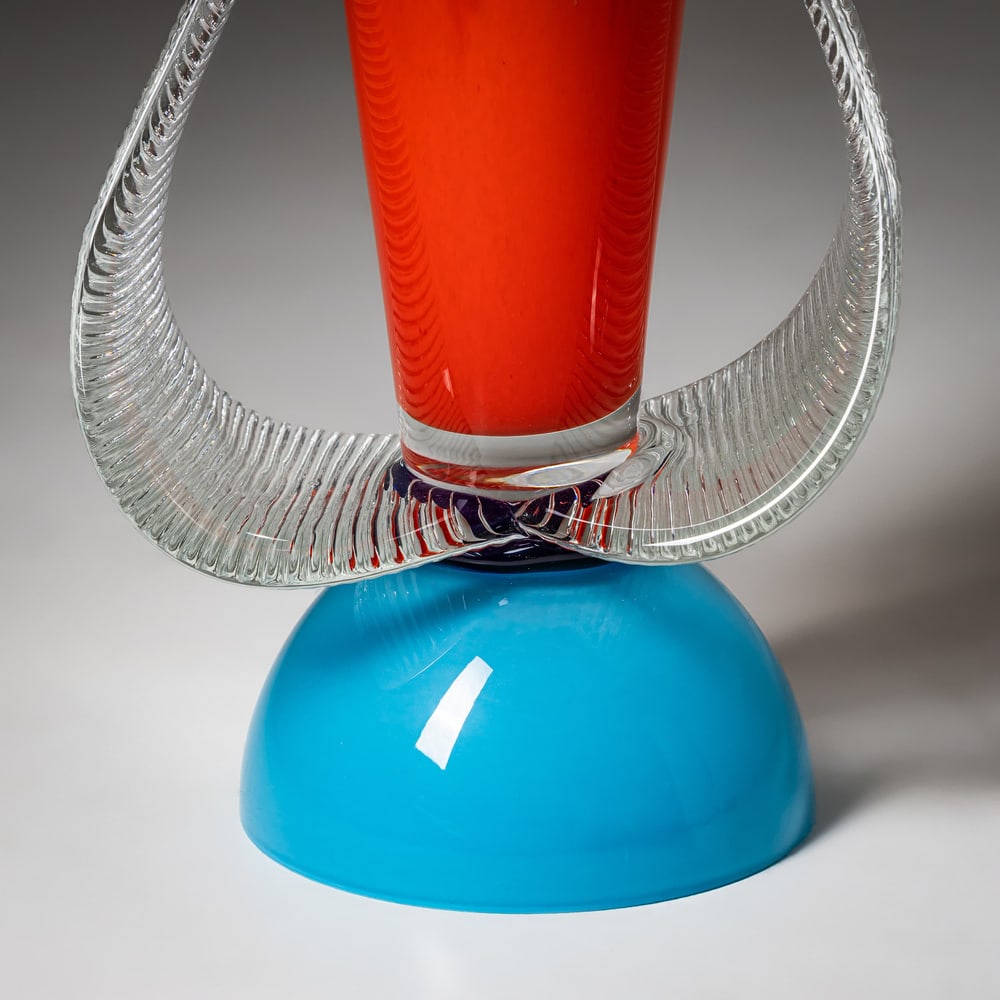 B.A.G. Series Red and Blue Vase from Barovier & Toso - 5