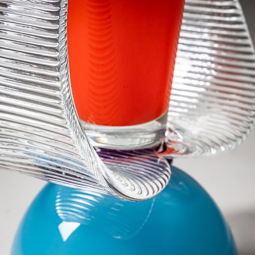 B.A.G. Series Red and Blue Vase from Barovier & Toso - 6